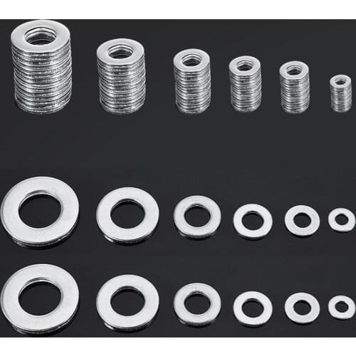 105pcs/set Stainless Steel Flat Washers Ultrathin Gasket M3 M4 M5 M6 M8 M10 For Precision Repairing Metric Flat Washer Kit