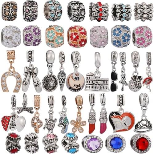 2Pcs/Lot 45 Shape Mixed Colors Charms Pendant Loose Beads Separated Beads For Jewelry Making Handmade DIY Bracelet Accessories