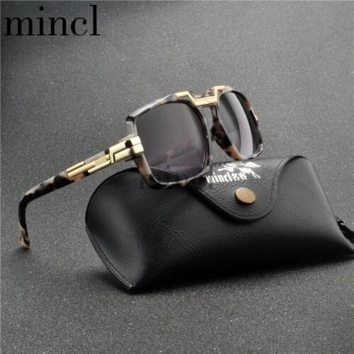 2019 Men Oversized Sunglasses Women Big Transparent Frame Square Shades Vintage Gradient Sun Glasses Female Driving Goggles NX