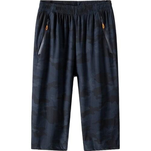 2021 Summer Spot Midwaist Black Micro-elastic Thin Cropped Pants Youth Pure Color Stretch Fabric Ice Silk Cropped Pants L-8XL