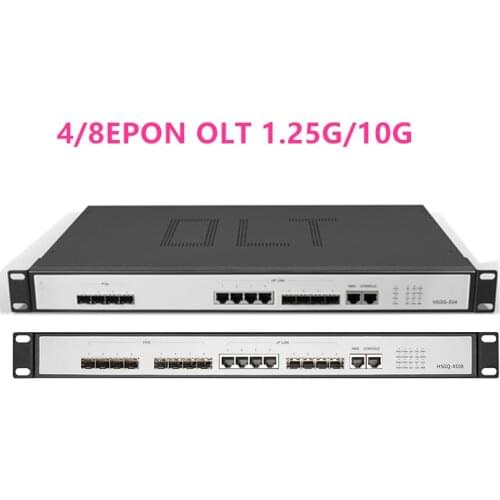 4/8EPON OLT 4/8 PON port OLT GEPON 4 SFP 1.25G/10G SC WEB management Open software Open software 4pon SFP PX20+ PX20++ PX20