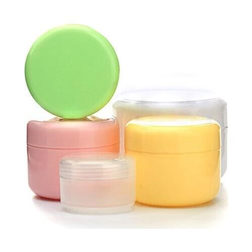 5pcs Cosmetics Jar Makeup Organizer Plastic Travel Cosmetic Bottle Nail Art Bead Face Cream Eyeshadow Container Storage Box Case