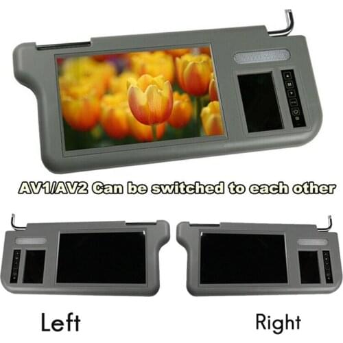 7 Inch Car Sunvisor Interior Rear View Mirror Screen Lcd Monitor DVD/VCD/AV/TV Player Rear Camera(Right)Sun Visor