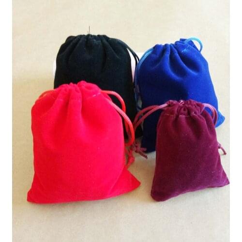 500pcs 7x9 10x12cm Velvet Bags Jewellery Pouches Gift Bags Wedding Drawstring Bag Woman Jewelry Display Gift Packaging Bag Diy