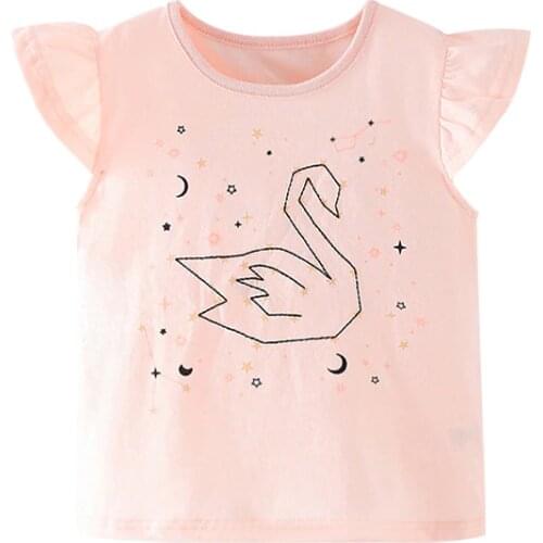 Jumping Meters T-shirt Baby Cotton Summer Clothing Star Swan Toddler Soft Treatment Breathable Clothes