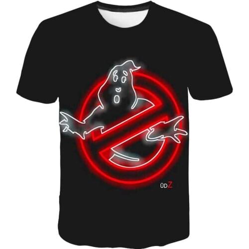 Boys and Girls Old School Logo Ghostbuster Print T shirt Kids Stay Puft Funny Clothes Baby Summer Hip Hop Casual T-shirt graphic