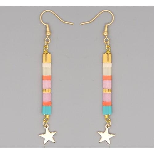 Go2Boho Tila Earrings Bohemian Earring for Women Jewelry 2020 Trend Boho Pendientes Colorful Miyuki Bead Christmas Jewellery