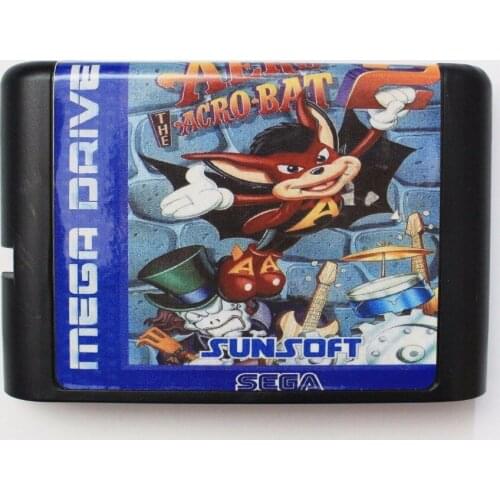 Aero The Acro Bat 2 NTSC-USA 16 bit MD Game Card For Sega Mega Drive For Genesis
