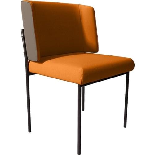 Italian light luxury back dining table chair Nordic fashion leather restaurant chair modern simple negotiation chair household