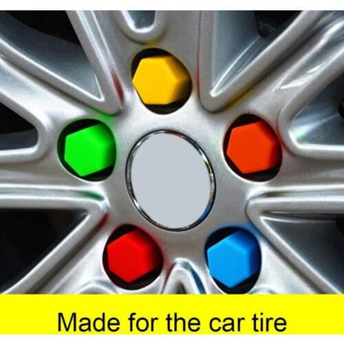 20Pcs Wheel Nut Cover High Toughness Protective Plastic Dustproof Tire Screw Cap for Car Детали экстерьера