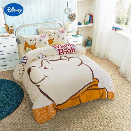 Winnie the pooh bedding queen size bed set for boys quilt duvet cover cotton coverlets couple bedroom decor twin single Children