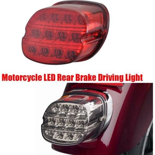 Red LED Taillights Motorcycle Rear Brake Driving Lights for Dyna Road King Electra Glide Street Bob Touring