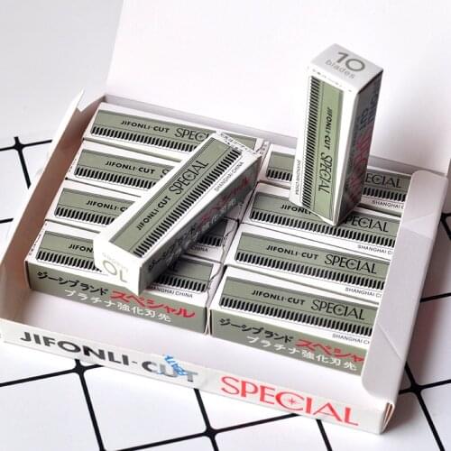 100Pc/lot Stainless Steel Multi-function Sharp Feather Blade Professional Hair Trimming Razor Eyebrow Trimming Knife Makeup Tool