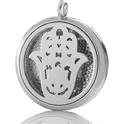 MODKISR New Listing High Quality 35mm Exquisite Perfume Freshener Diffuser Magnet Stainless Wild Chinese Cabbage Necklace Jewelr