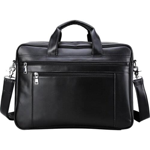 Men Big Briefcase Genuine Leather Laptop Bag 17" PC Doctor Lawyer Computer Handbag Male Briefcase Real Cow Leather Men Large Bag