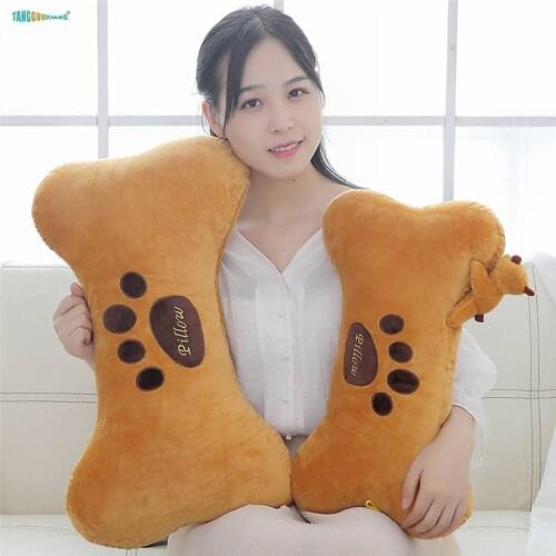 Soft Stuffed Plush Animals Kids Toy 50-60cm Dog bone Plush Toys Pillow Sofa Backrest baby sleep partner birthday Christmas gift