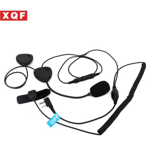 Oppxun 2 Pin Finger PTT Motorcycle Helmet Radio Headset Microphone For Kenwood 3207 BAOFENG UV5R UV5RA Ham Radio Walkie Talkie