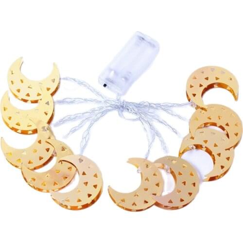 Ramadan Plastic Lantern Led String Lights Ramadan Kareem Decor Eid Mubarak Gift Al-Fitr Eid Festival Party Supplies