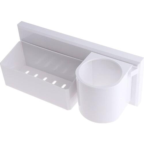 Premium Plastic Hair Dryer Blower Holder Wall Mount Hanging Rack No Punching