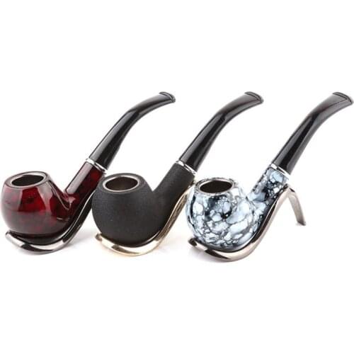Handheld Tobacco Bent Pipe Wooden Smoking Filter Grinder Portable Pocket Herb Pipes Durable Cigarette Accessories Best Gifts