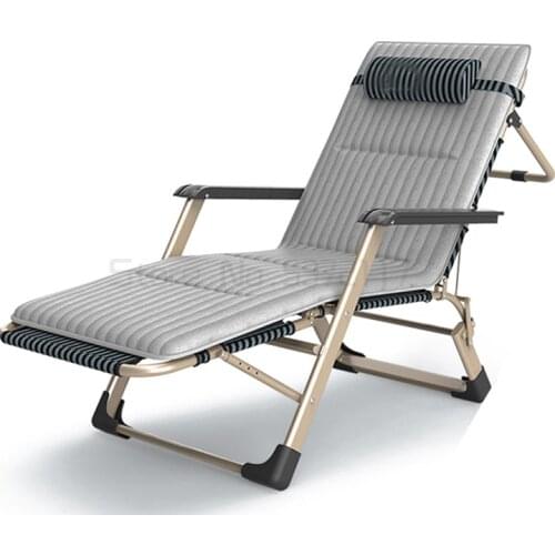 Lunch break folding chair strong and durable lounge chair balcony home leisure office lazy bed