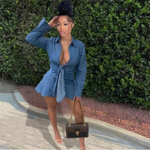 SKMY Fashion Denim Dresses