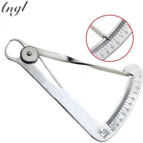 Stainless Steel Dental Gauge Caliper for Metal Dentist Lab Autoclavable Dental Ruler 0 to 10mm Surgical Ruler Measuring Tools