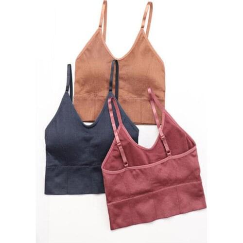 Super Elastic Sports Seamless Bra Detachable padded For Girls Women Anti-glare Wrap Chest,showing Sexy Gorgeous Back Shoulder