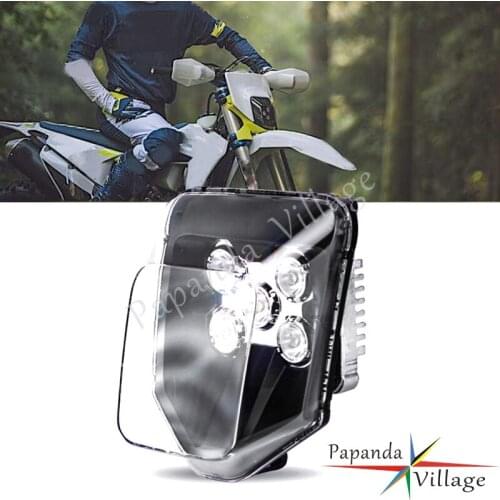 2500800100028 Off Road MX Supermoto LED Headlight Assembly Kit for Hus 701 Enduro HI Lighting for TE300i FE501 FX450 FX350 FE TE