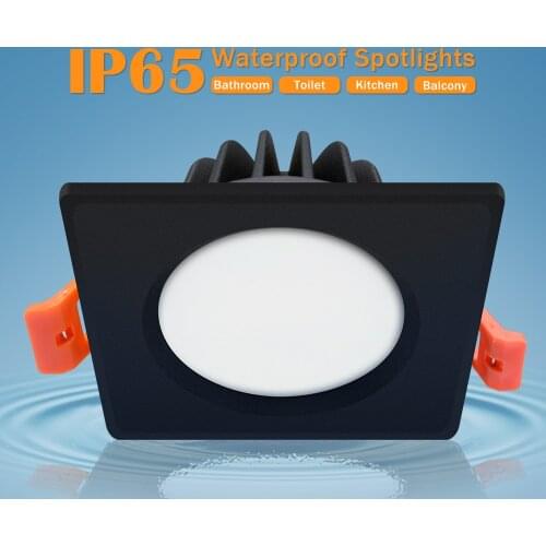 IP65 Led Ceiling Light Waterproof Led Square/Round Down Light 7W 12W 15W AC110V 220V Led Spot Lamp For Indoor Bathroom Bedroom