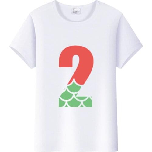 Top Cartoon T Shirts for Teen Girls Summer Kids White Tees Korean Fashion Children Clothes Happy Birthday