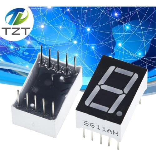 TZT 0.56 inch 1bit Common Cathode Digital Tube Red LED Digit Display 7 Segment 0.5inch 0.5 0.56 inch 0.56'' 0.56in