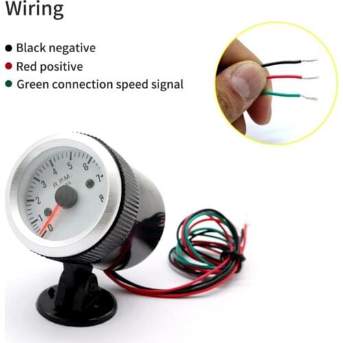 52mm 12V Petrol Car Tachometer Tacho Gauge Meter Blue LED Light