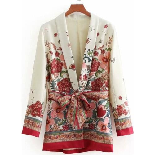 Womens jacket temperament casual print long-sleeved suit fashion blazer women 2019 summer new womens clothing