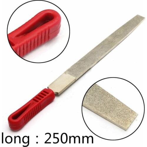 1pcs 250mm 150 Grit Alloy Diamond Coated Flat File Long Filing Stone Files For Hand Tools