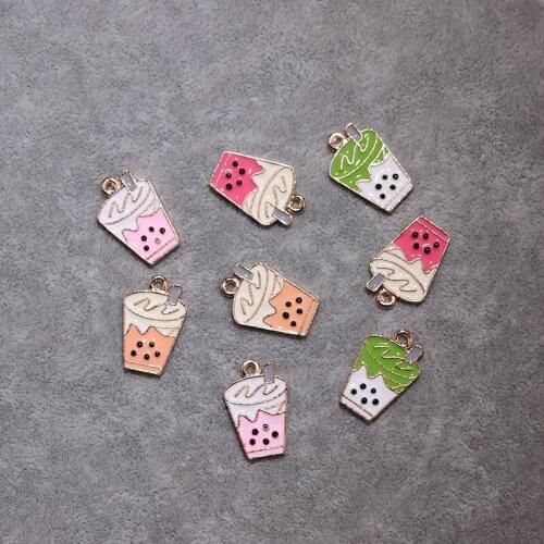 10pcs/Lot Drinking Cup 15*21mm Diy Design for Jewelry Making Earring Bracelet or Necklace Handmade Enamel Charms