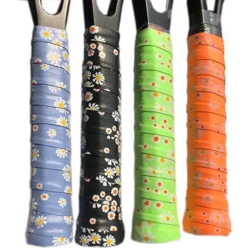 10pcs 2020 NEW Super Tacky daisy printing Tennis Racket Overgrip Anti-skid Sweat Absorbed Wrap Taps Tenis Racquet grips