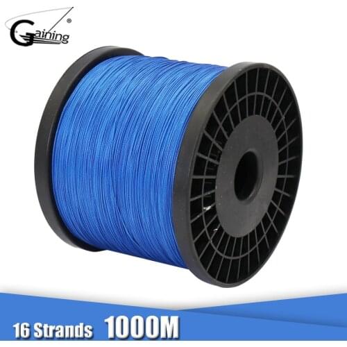 16 Strands 1000M Super Strong Braided Wire 60LB-310LB Multifilament PE Fishing Line Saltwater Fishing