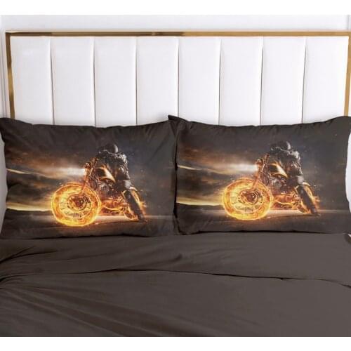 2pc Pillow Case Pillowcase 50x70 50x75 50x80 50x90 80x80 70x70 Decorative Pillow Cover Bedding Pillowcover motorcycle