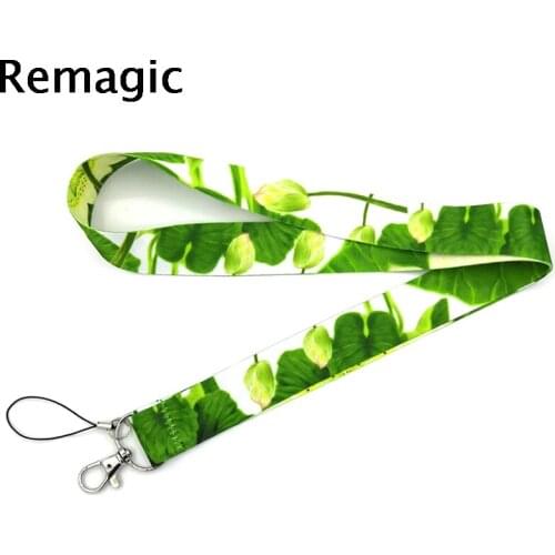 20pcs Water lilies flowers vintage 90s Neck keychain necklace Anime Cartoon Neck Strap Lanyard ID badge holder Keychain Lanyards