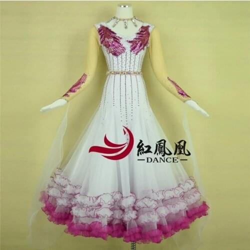 2018 new Modern dance dress women ballroom dance competition dress waltz dance dress adult female dance big swing dress