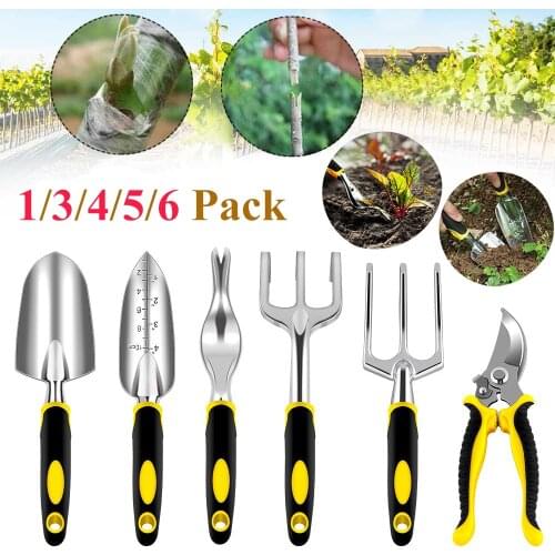 6pcs/set Gardening Tools Set Trowel Transplanted Cultivator Weeder Weeding Fork Garden Tool Garden Lawn Farmland Transplant Tool