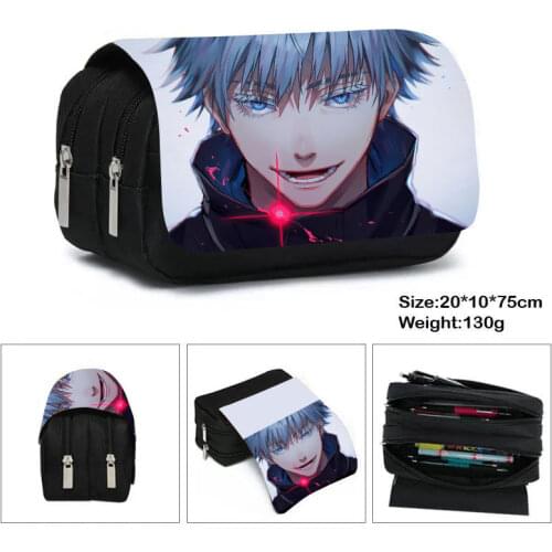 Anime Jujutsu Kaisen Yuji Itadori Cosmetic Bag Boys Girls Learning Pencil Case Stationery Case Storage Box Pencil Bag Gift