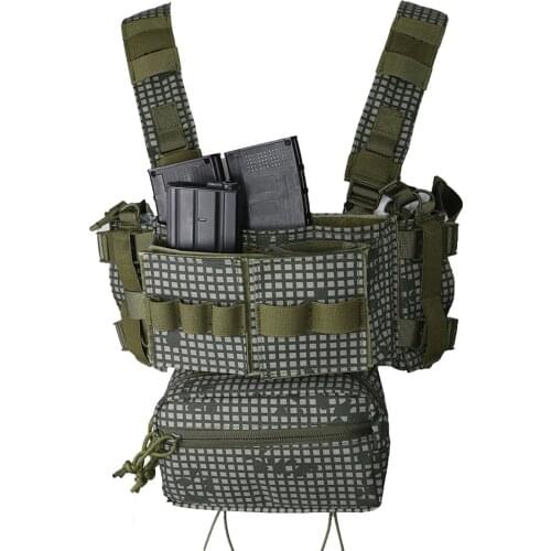 Wargame Body Armored Tactical Vest Magazine Shotgun Pouch Attached Bag Combat Paintball Chest Rig