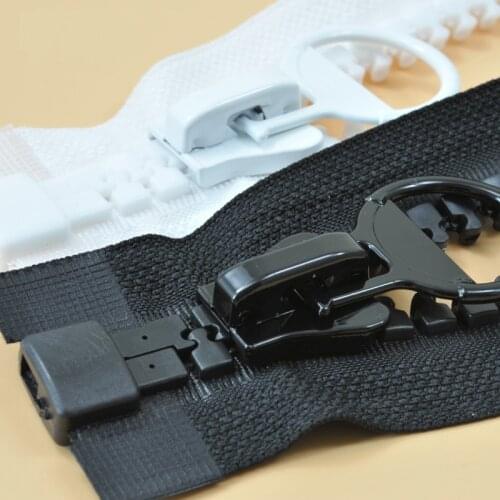 #20 big zipper for sewing coat down jacket bags open end zipper 1piece 60cm 80cm 100cm black white detachable zip