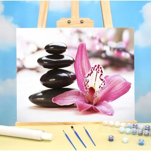 Flower Orchid Painting By Numbers Complete Kit Acrylic Paints 40*50 Oil Painting Paintings For Children Handiwork Art