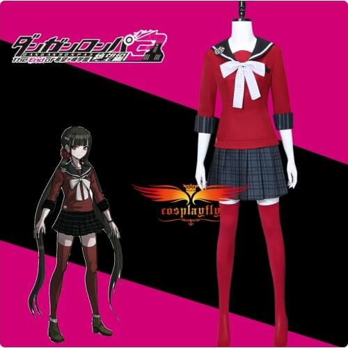 Anime Danganronpa V3: Killing Harmony Harukawa Maki Cosplay Costume Adult Women Outfits Girl JK Uniform Skirt Socks Halloween