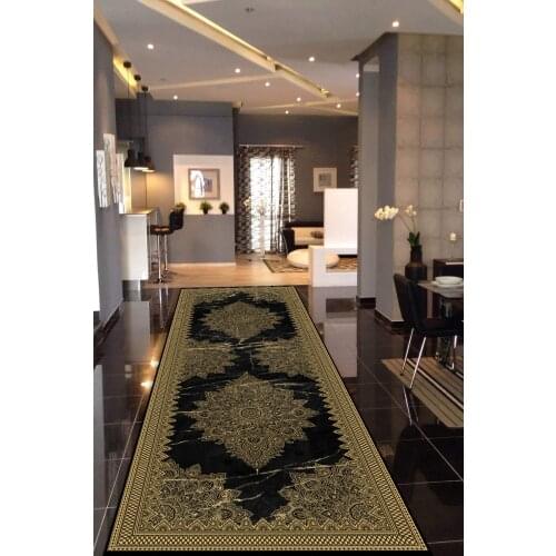 Decorative Non Slip Cotton Based Floor Corridor Carpet