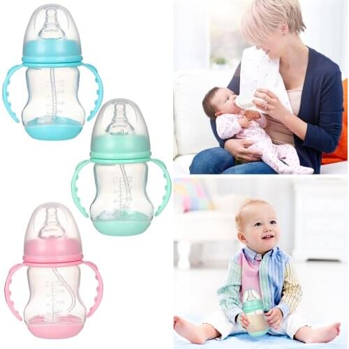 180ml Baby Bottle Infant Newborn Leakproof Mothproof Cup Children Kids PP Silicone Water Drinking Learn Feeding Drinking Bottles