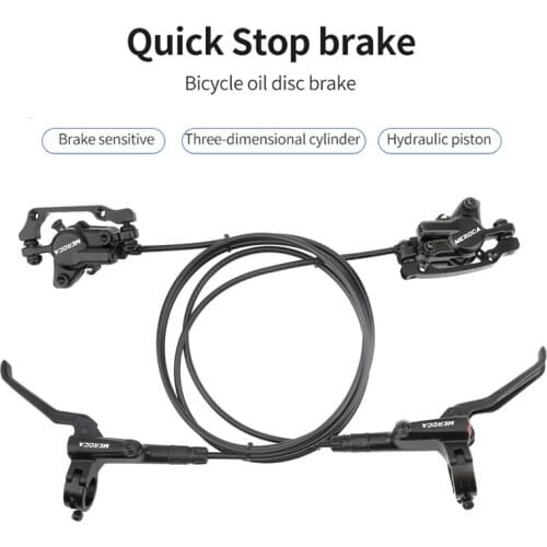 Bicycle Oil Hydraulic Heat Dissipation Disc Brake Mountain Bike Front Rear Oil Hydraulic Disc Brake Portable Disc Brake